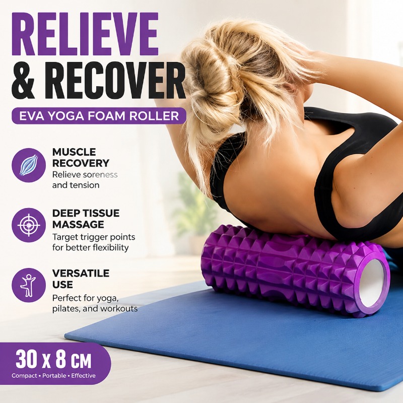 Yoga Fitness Roller - Mini Hollow EVA Foam Roller Spiky
