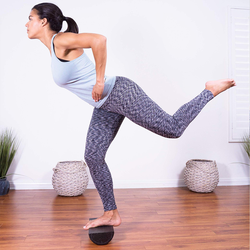Yoga Fitness Roller - Half Round Balance Training Roller Block