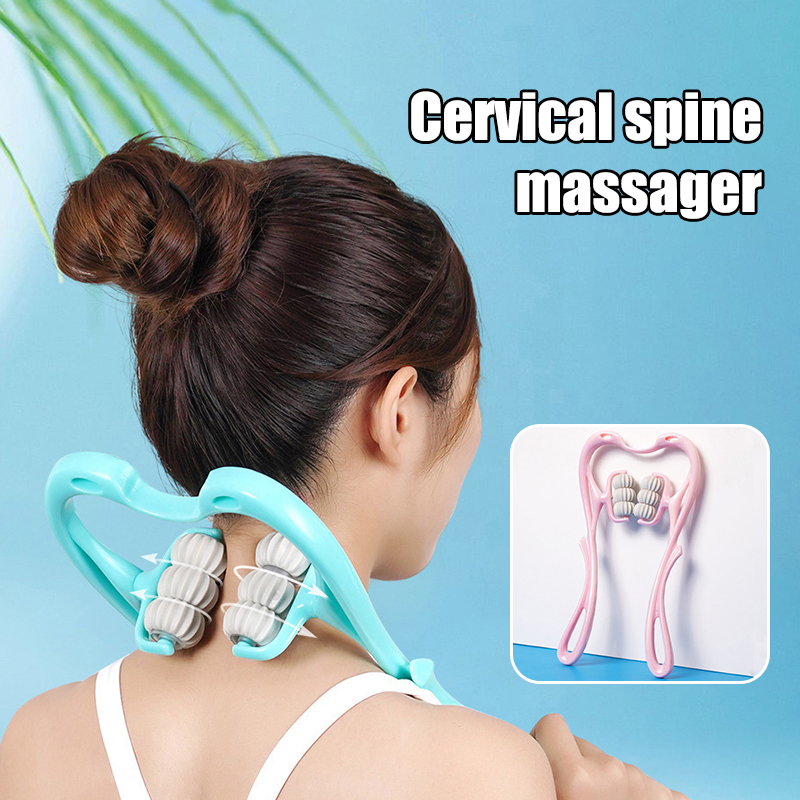 Shoulder Massage Ball - Cervical Neck Massager, Manual Neck Clamp
