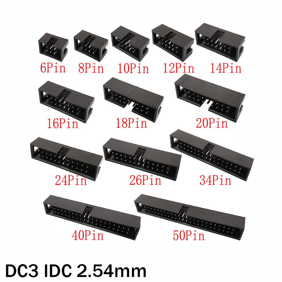 10Pcs DC3 6P~50Pin IDC 2.54mm  - Dip Bar Parallel のレビューと価格