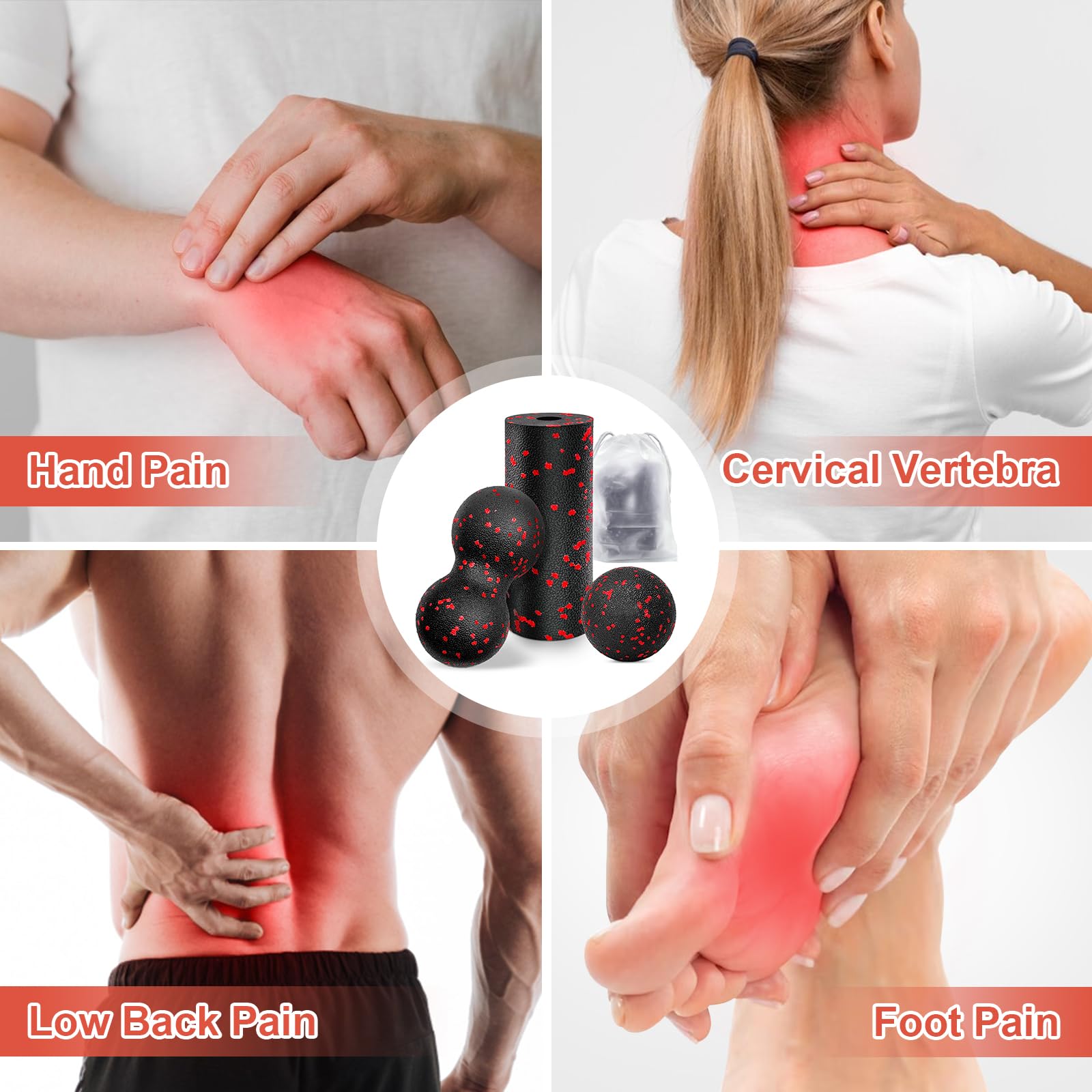 Hollow Yoga Roller Massage Pea - Yoga Fitness Roller のレビューと価格