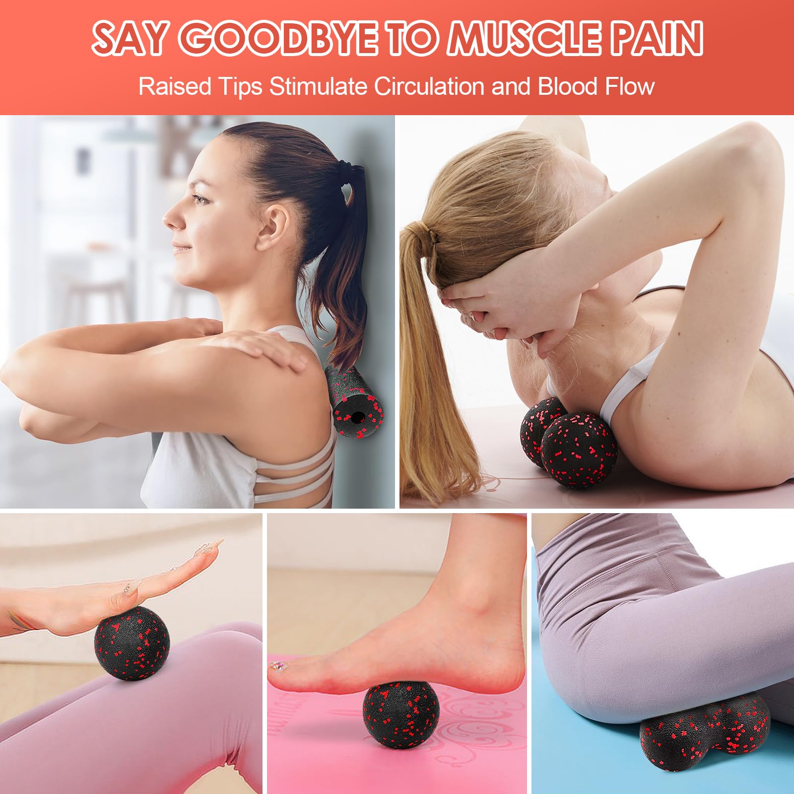 Hollow Yoga Roller Massage Pea - Yoga Fitness Roller のレビューと価格