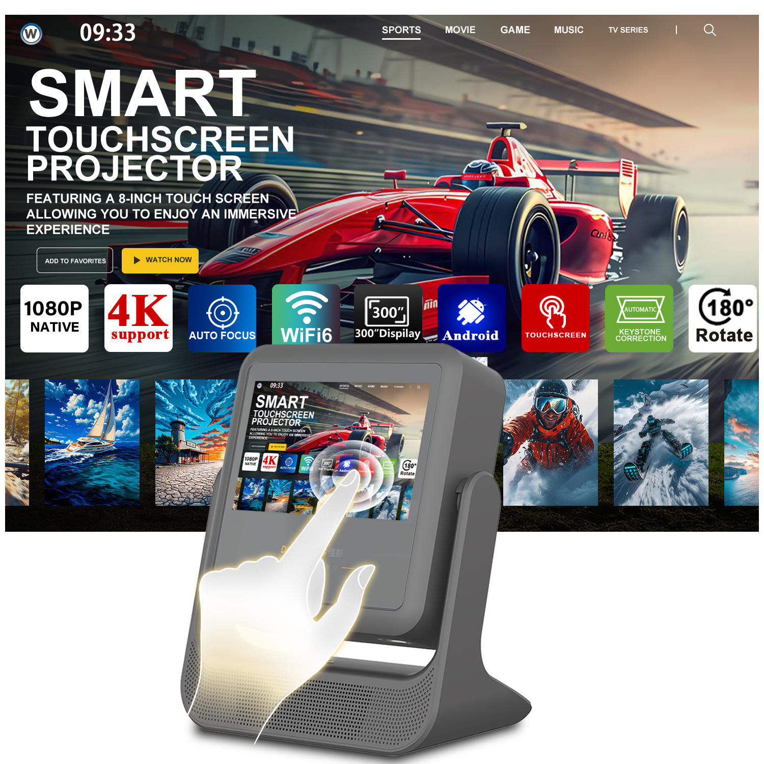 3-in-1 Tablet Projector Speake - Yoga Fitness Video のレビューと価格