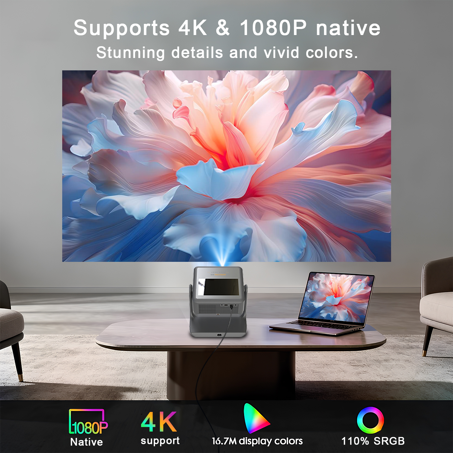 3-in-1 Tablet Projector Speake - Yoga Fitness Video のレビューと価格