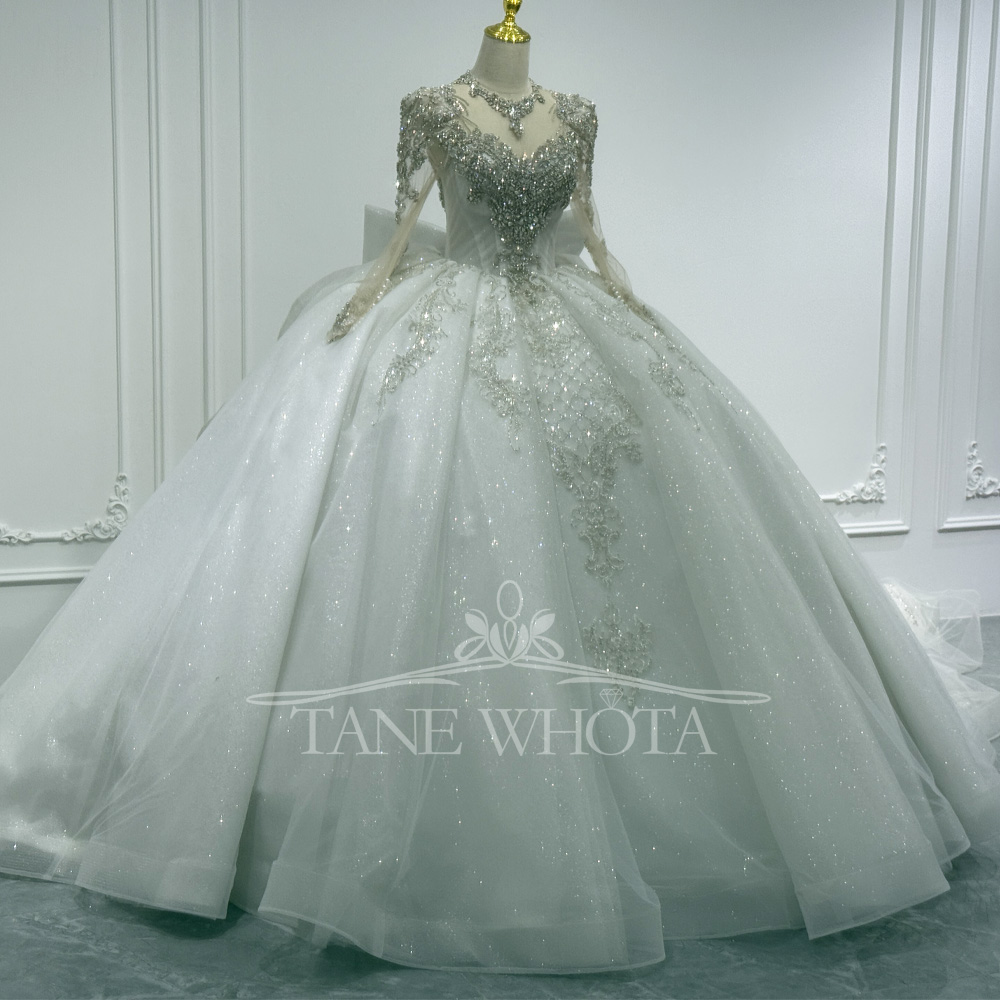 Luxury Wedding Dress With Long - Shoulder Massage Ball のレビューと価格