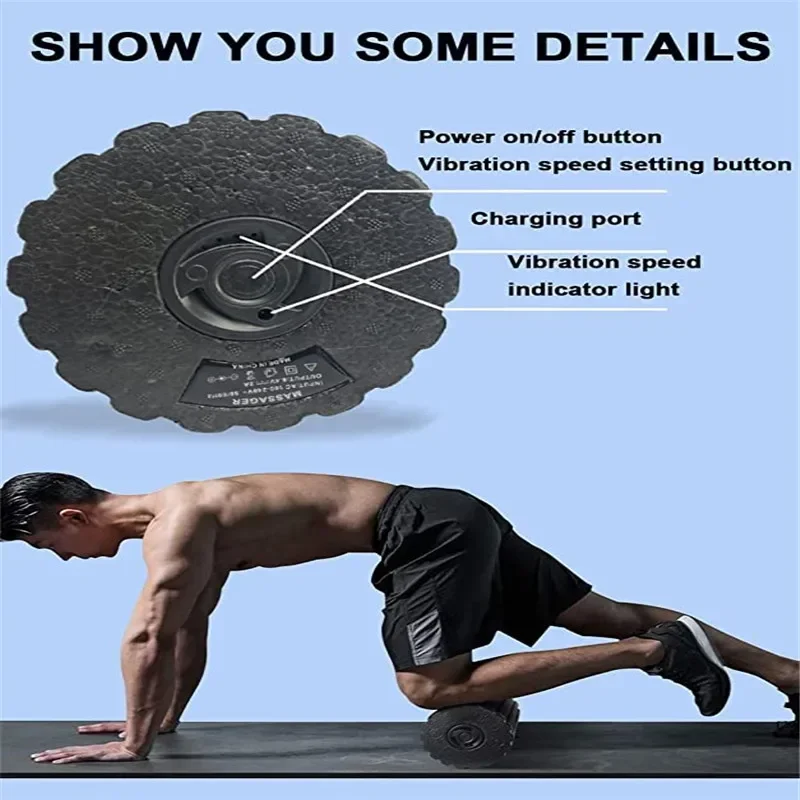 4-Speed Vibrating Electric Yog - Yoga Fitness Roller のレビューと価格