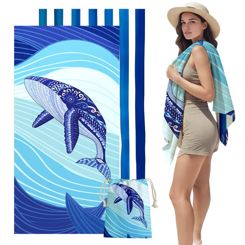 Fish Tail Print Beach Towels a - Yoga Fitness Mat のレビューと価格