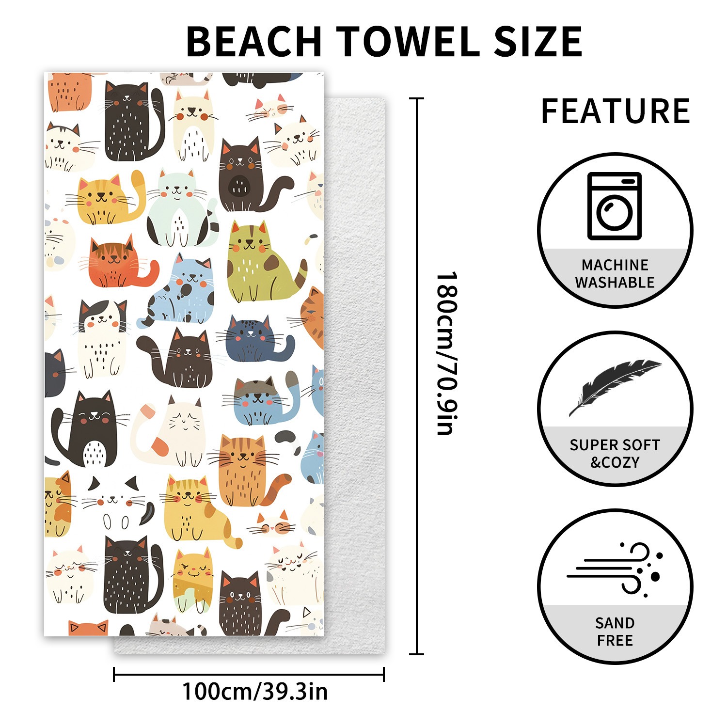 1PC Large Size Beach Blanket M - Yoga Fitness Mat のレビューと価格