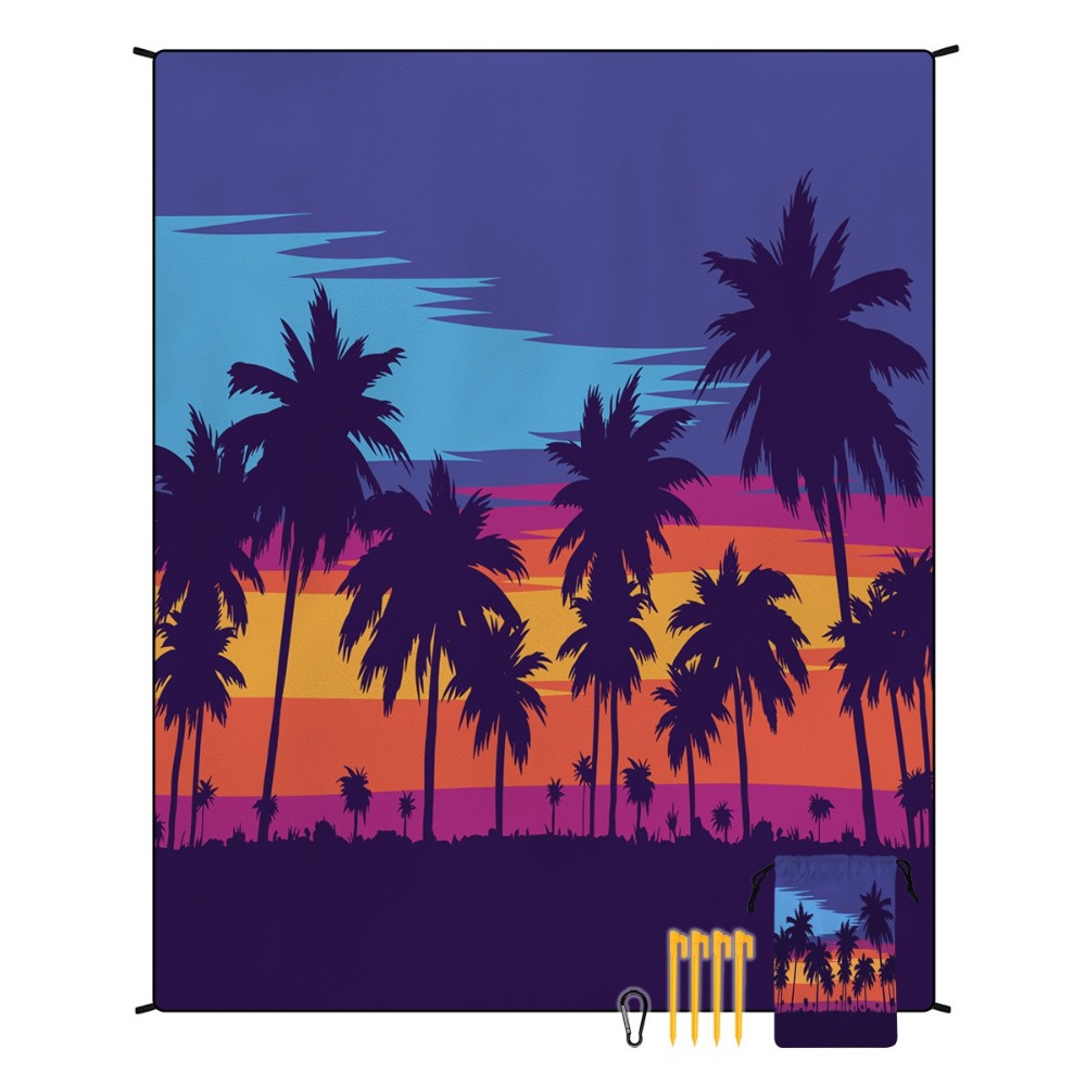 Palm Tree Beach Towel 71x86.6i - Yoga Fitness Mat のレビューと価格