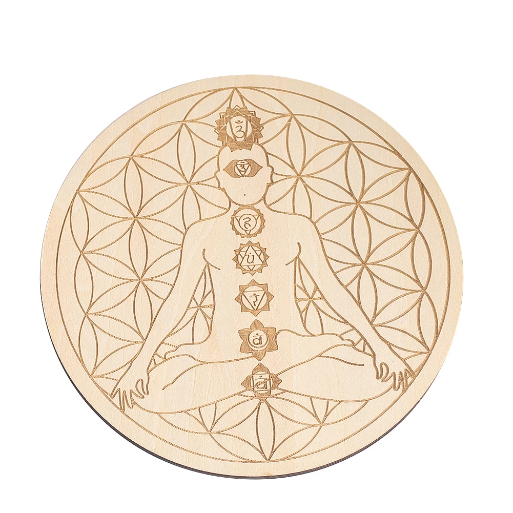 15CM Laser Engraving 7 Chakra  - Yoga Fitness Mat のレビューと価格